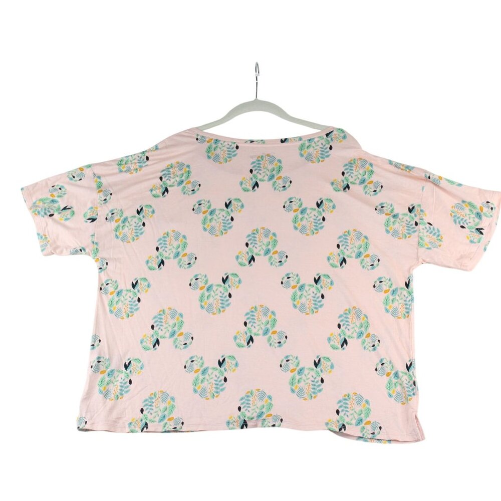NWT Disney Large Sleepwear Pajama Set Multicolored Floral Mickey Mouse Print - Picture 7 of 16
